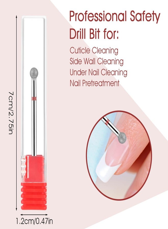 WLLHYF Nail Drill Bits, Ball Shape Nail Cleaner Professional Stainless steel Cuticle Clean Nail Salon Supply Shape Remove Tools for Dead Skin Nail Gel Nails Polishing - Image 2